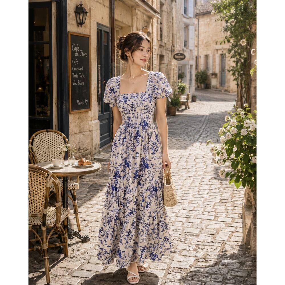 OPT Toile Daphne Smocked Dress